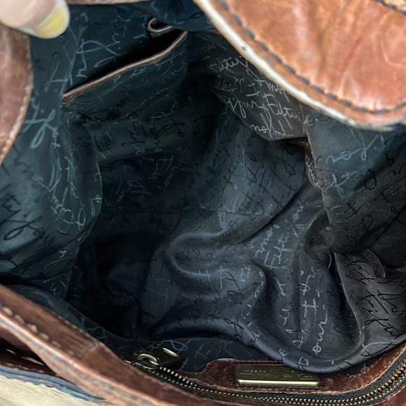FOSSIL “ FIFTY FOUR” BROWN LEATHER SHOULDER BAG - Picture 10 of 16